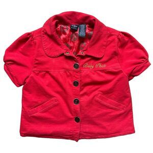Vintage Y2K Baby Phat Red Button Up Jacket Size XL Youth Teen